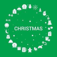 Christmas Icon Set Infographic Vector Template