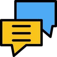 burbujas chat cliente discutir grupo color plano icono vector icono banner plantilla