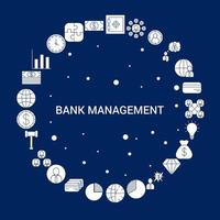 Creative Bank Management icon Background vector