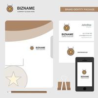 Medal Business Logo File Cover Visiting Card and Mobile App Design Vector Illustration