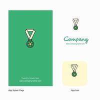 Medal Company Logo App Icon and Splash Page Design Creative Business App Design Elements vector