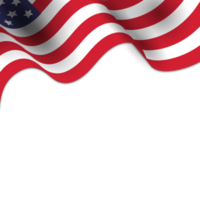 bordure d'angle du drapeau américain png