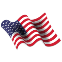 Realistic Wavy Flag of America png