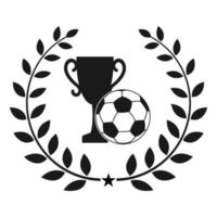 Ball with a cup in a laurel wreath vector