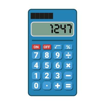 Calculator count numbers accountant multiply. vector