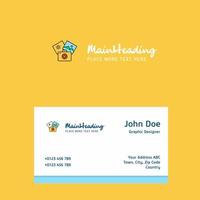 Photography logo Design with business card template Elegant corporate identity Vector
