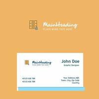 Locked cupboard logo Design with business card template Elegant corporate identity Vector