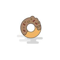 Flat Doughnut Icon Vector