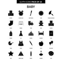 Baby Glyph Vector Icon set