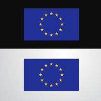 diseño de banner de bandera de la unión europea vector