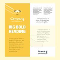 Convocation cap Business Company Poster Template with place for text and images vector background