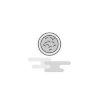 Bacteria Web Icon Flat Line Filled Gray Icon Vector