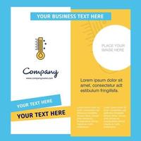 Thermometer Company Brochure Template Vector Busienss Template