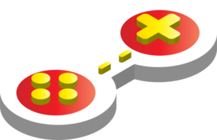 game controller device illustration in 3D isometric style png