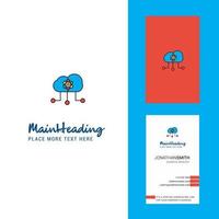 Cloud computing Creative Logo and business card vertical Design Vector