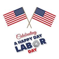 Celebrating Labour day design card vector