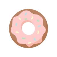 donut icono de postre de diseño plano vector