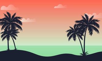 Summer background with beach. vector