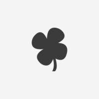 Four leaf clover icon vector isolated. patrick, plant sign symbol