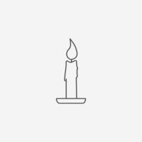 candle, burn icon vector isolated