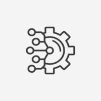 gear, setting icon vector isolated. tool, cog, engineer symbol sign