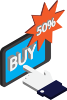 Smartphones and discount illustration in 3D isometric style png