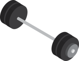 ilustración de equipo de levantamiento de pesas en estilo isométrico 3d png