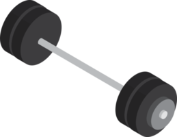 Weight lifting equipment illustration in 3D isometric style png