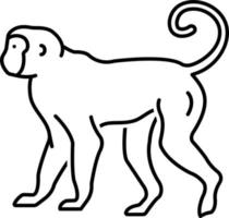 line icon for monkey vector