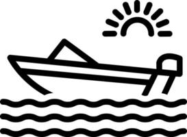 line icon for boat vector