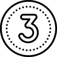 line icon for three vector