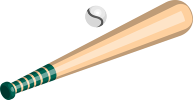 illustration de baseball dans un style isométrique 3d png