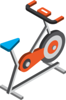 illustration de vélo d'intérieur dans un style isométrique 3d png