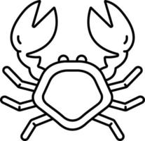 icono de línea para cangrejo vector