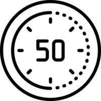 line icon for minute vector