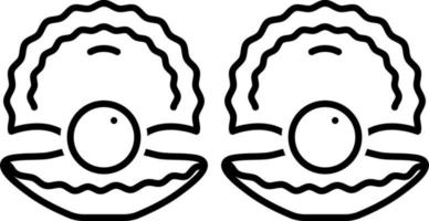 line icon for clams vector