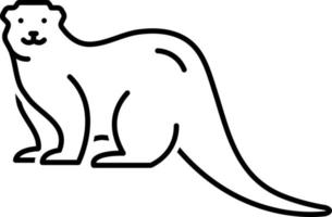 line icon for otter vector