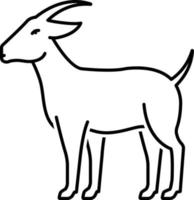 line icon for goat vector