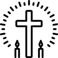 line icon for christian vector