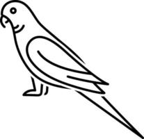 line icon for parrot vector