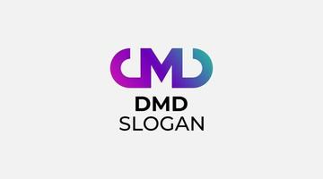 plantilla de vector de icono de diseño de logotipo de letras dmd.