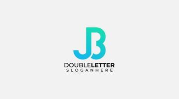 JB initial monogram logo design vector template