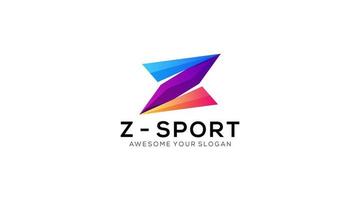 Gradient Letter Z sport logo design vector illustration