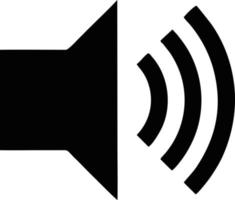 símbolo de icono de sonido de altavoz en el fondo blanco vector