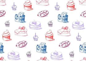 Tasty Cakes Seamless Pattern vector