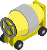 cement mixer illustration i 3d isometrisk stil png