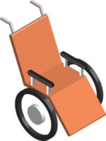rullstol illustration i 3d isometrisk stil png