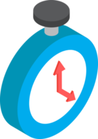 stopwatch illustration in 3D isometric style png