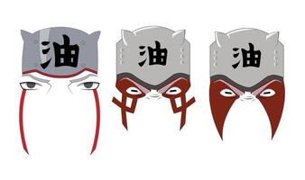 illustration vector graphic of Jiraiya eye transformation from normal to sage mode