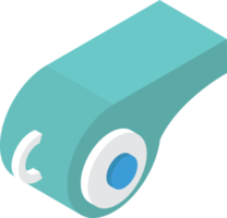 whistle illustration in 3D isometric style png